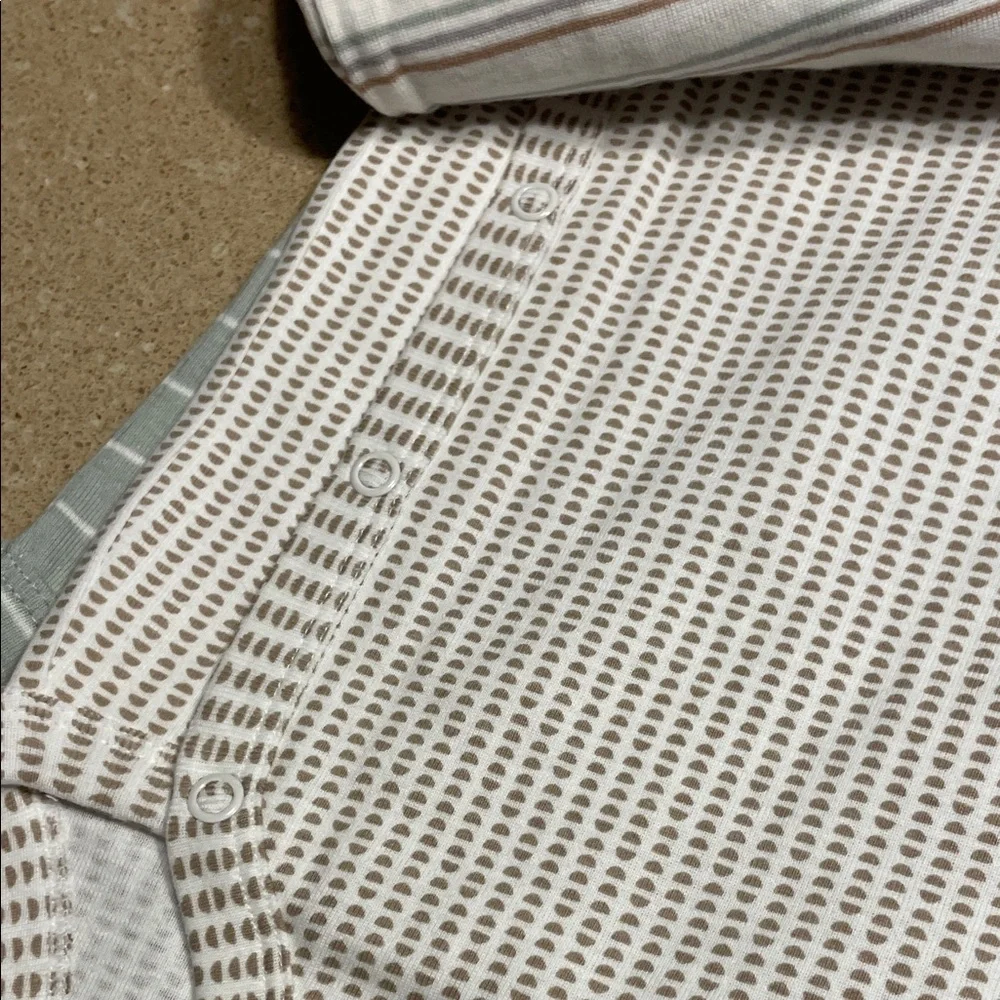 Trio of Carter's Patterned and Striped Bodysuits